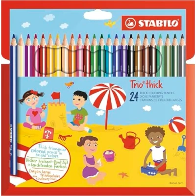 Abbildung von STABILO Buntstift Trio dick Dreikant 24er Set