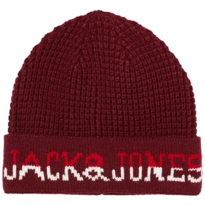 Abbildung von JACK&amp;JONES Herren JACWAFFLE Beanie Mütze, Cabernet, ONE Size