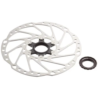 Abbildung von SHIMANO Unisex Erwachsene E SMRT64LEC Bremsscheibe, Silber, Durchmesser: 203mm