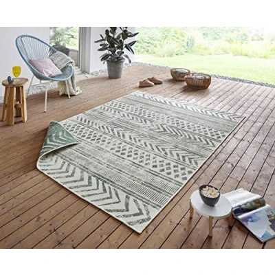 Abbildung von NORTHRUGS Teppich &quot;BIRI Wendeteppich&quot;, rechteckig, In &amp; Outdoor, Wetterfest, Balkon, Garten, Wohnzimmer, Wasserfest, Boho