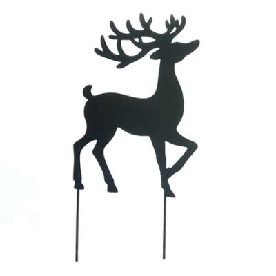 Abbildung von Gasper Weihnachtsstecker Stolzer Hirsch Schwarz 26 cm Metall