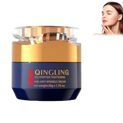Abbildung von Qingling Creme gegen Falten, Straffungs und Anti Falten mit Polypeptiden, Gesichtscreme, Faltenentfernungscreme, zur Faltenentfernung (1Stück)