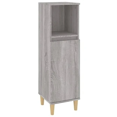 Abbildung von vidaXL Midischrank Badschrank Grau Sonoma 30x30x100 cm Holzwerkstoff (1 St)
