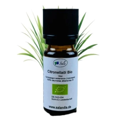 Abbildung von Sala Citronellaöl Aroma ätherisches Citronella Öl BIO zum Verzehr 100% naturrein 10 ml