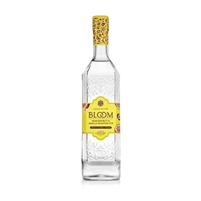 Abbildung von Bloom I Passionfruit &amp; Vanilla Blossom Gin Fruchtig frischer London Dry Hergestellt in Englands ältester Destillerie 40% Vol. 700 ml