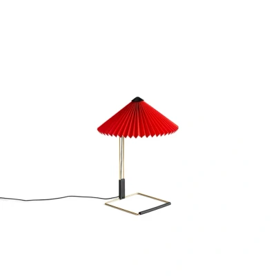 Abbildung von HAY Matin 300 LED Tischleuchte Plissee, hellrot