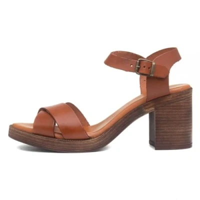 Abbildung von Hush Puppies Damen Georgia Sandale mit Absatz, hautfarben, 40.5 EU