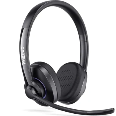 Abbildung von Bluetooth Headset mit CVC8.0 und ENC Dual Mikrofon Noise Cancelling, Wireless PC Mikrofon, 30+ Std. Sprechzeit, Kabellos für Handy Büro Business Zoom Teams Skype
