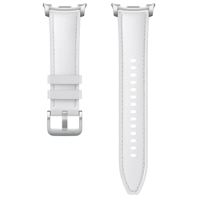 Abbildung von Original Hybrid Vegan Leather Band für das Galaxy Watch 8 S/M/L White Armband Kunstleder Samsung Originele Weiß
