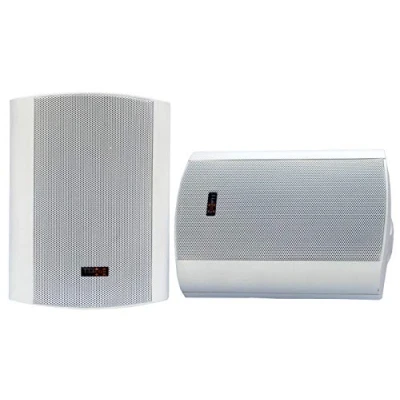 Abbildung von E Lektron EWL5P Stereo passiv Lautsprecher Paar inkl. Wandhalter für innen und außen 5&quot; 125W Weiß