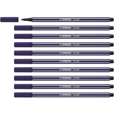 Abbildung von Premium Filzstift STABILO Pen 68 10er Pack preußischblau