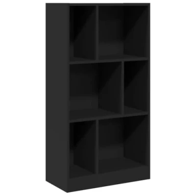 Abbildung von vidaXL Bücherregal Schwarz 57x28,5x107,5 cm Holzwerkstoff, 1 tlg.