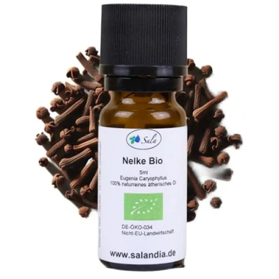 Abbildung von Sala Nelkenöl BIO Gewürznelke Aroma ätherisches Öl naturrein zum Verzehr (5 ml)