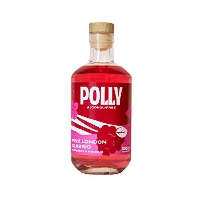 Abbildung von Polly Alkoholfreie Pink Gin Alternative London Classic I 500 ml Kalorienarm, ohne Zucker &amp; künstliche Aromen, vegan, glutenfrei perfekt mit Tonic Water