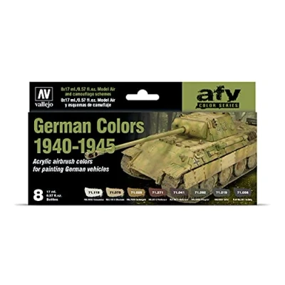 Abbildung von Vallejo Acrylicos &quot;Deutsche Farben 1940 1945“ Model Air Set, 17 ml (8er Pack), grau
