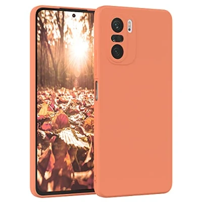Abbildung von EAZY Case Silikonhülle für Xiaomi Mi 11i Hülle Silikon Orange weich stoßfeste Handyhülle Schutzhülle mit Kameraschutz Dünn Premium Schutz Cover TPU Phone Bumper in