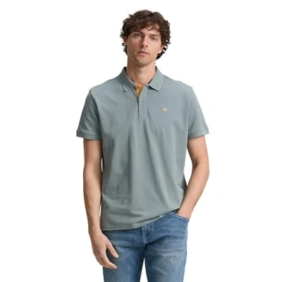 Abbildung von TOM Tailor Basic WITH Contrast Poloshirt, Herren, Größe: Medium, Trooper green