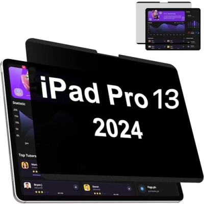 Abbildung von IPROKKO Magnetischer Blickschutzfolie Kompatibel mit iPad Pro 13 zoll (2024), Abnehmbar Anti Glare Blaulicht Sichtschutzfolie Blickschutzfilter Sichtschutz Folie Privacy Screen