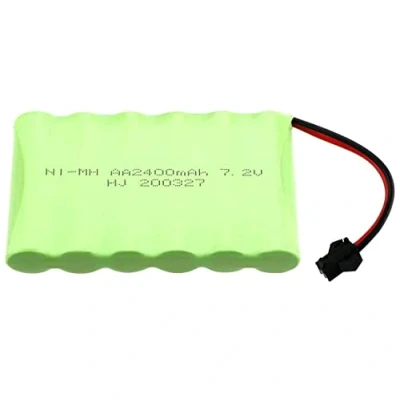 Abbildung von YUNIQUE GREEN CLEAN POWER Wiederaufladbarer NI MH AA Batteriepack 7,2V 2400mAh Hohe Kapazität, Optimale Leistung Kompatibel mit RC Fahrzeugen, Rock Crawlers, Grün