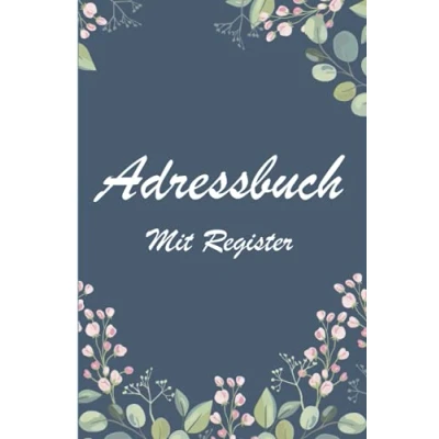 Abbildung von adressbuch : mit register: a5 register a z geburtstagskalender kontaktbuch telefonbuch telefonnummern telefonnummernbuch adressbüchlein notizbuch kontaktadressen