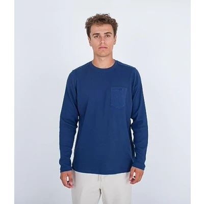 Abbildung von Hurley Felton Thermal CREW LS Langarmshirt, Herren, Größe: Large, Blue void