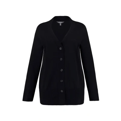 Abbildung von Ulla Popken Strickjacke, Damen, Größe: 42/44, Navy