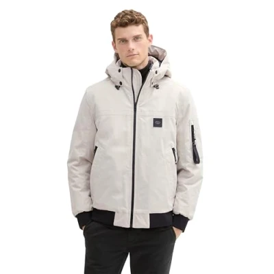 Abbildung von TOM TAILOR Herren 1041320 Blouson Jacke mit Polsterung, 26199 Beige Alfalfa, M