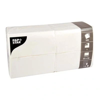 Abbildung von PAPSTAR Servietten, Tissue, weiss, 33 x cm