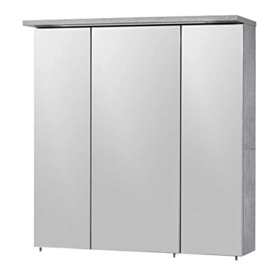 Abbildung von Schildmeyer Spiegelschrank 128522, steingrau, 70,5 x 16 72,5 cm