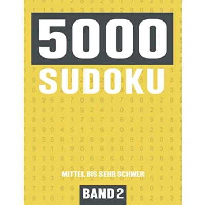 Abbildung von 5000 Sudoku: Großes Sudoku Buch mit Rätseln Schwierigkeit Mittel bis Sehr Schwer für Kinder, Erwachsene und Senioren Band 2