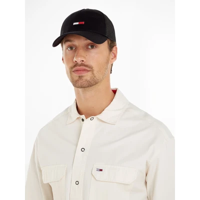 Abbildung von Tommy Jeans Elongated FLAG Trucker Unisex Cap, Größe: One Size, Black