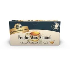 Abbildung von Goldmännchen Jumbo Tee Fenchel Anis Kümmel, Kräutertee, 20 Teebeutel, Große Beutel, 3121