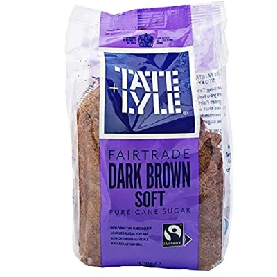 Abbildung von Tate &amp; Lyle Fairtrade Dark Brown Soft Sugar 2x 500g (1000g) Mississipi insperiert, Rohr Zucker