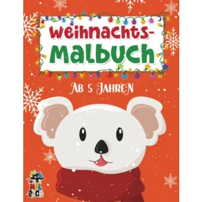 Abbildung von Weihnachtsmalbuch ab 5 Jahren: Ausmalbuch Winter und Weihnachten für Kinder. Nikolausbuch 2. Geschenk zum Nikolaus Jungen Mädchen