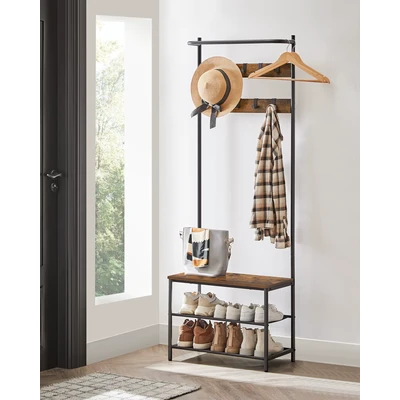 Abbildung von VASAGLE Garderobenständer Garderobe, Kleiderstange, Sitzbank