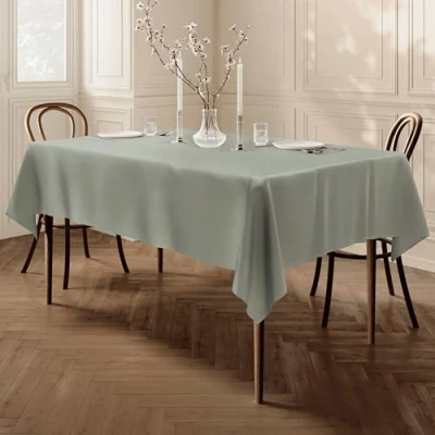 Abbildung von Home Direct Qualitäts Tischdecke Textil Eckig 150 x 300 cm, Salbeigrün