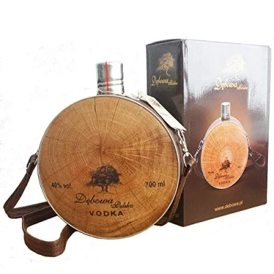 Abbildung von Vodka Debowa Buklak Flachmann Set 0,7L polnischer Wodka Jägerflasche