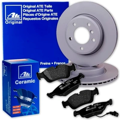 Abbildung von ATE Bremsscheiben 256mm + CERAMIC Beläge vorne für Polo 6R 6C A1 8X