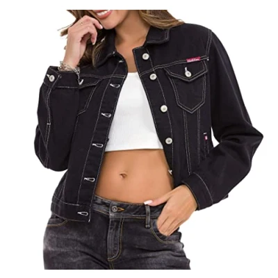 Abbildung von Cipo &amp; Baxx Jeansjacke, Damen, Größe: Small, Black