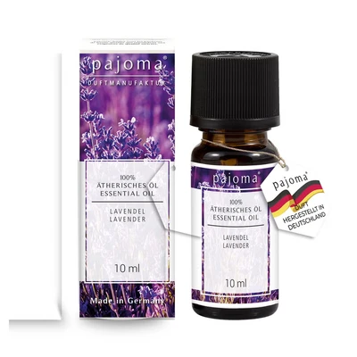 Abbildung von pajoma® Duftöl 10 ml, Lavendel 100% Naturrein Ätherisches Öl für Aromatherapie, Duftlampe, Aroma Diffuser, Massage, Naturkosmetik Premium Qualität