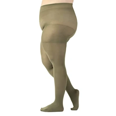 Abbildung von Calzitaly Opaque PLUS SIZE Tights 60 DEN Strumpfhose, Damen, Größe: XXL, Olive green