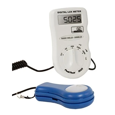 Abbildung von PeakTech Digital Lux Messgerät mit externem Sensor und LCD Anzeige, 200 ... 50.000 , 1 Stück, P 5025