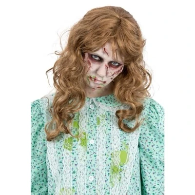 Abbildung von Smiffys The Exorcist, Regan Perücke, Lang, unordentlich und gewellt