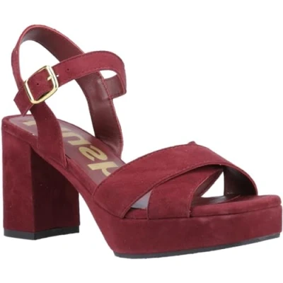 Abbildung von Hush Puppies Ophelia Damen Sandalen Aus Veloursleder In Bordeaux