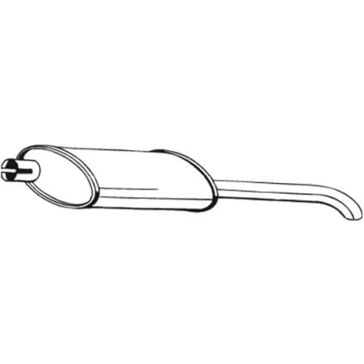 Abbildung von BOSAL 185 021 Endschalldämpfer OPEL: Astra F Limousine, Kadett E Limousine