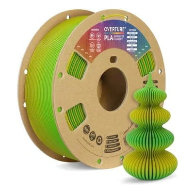 Abbildung von OVERTURE PLA Filament 1,75 mm, 1 kg Spule (2,2 lbs), Maßgenauigkeit +/ 0,03 für 3D Drucker (Avocado)