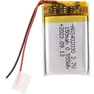 Abbildung von YUNIQUE GREEN CLEAN POWER Lithium Akku 3,7 V 150 mAh Modell 402030 mit Schutzschaltung wiederaufladbar, kompatibel Bluetooth Kopfhörern und TWS Kopfhörern, hohe Lebensdauer