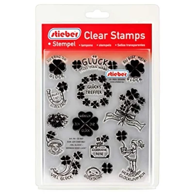 Abbildung von stieber Clear Stamps Transparente Stempel Sets (Bitte gewünschtes Motiv/Thema unten auswählen!) (Viel Glück! German Good Luck!)