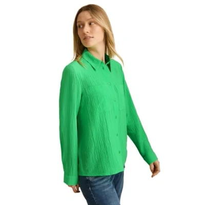 Abbildung von Cecil Struktur Hemdbluse, Damen, Größe: XS, Grün