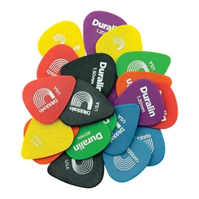 Abbildung von D&#039;Addario Packung mit ausgewählten Duralin Plektren